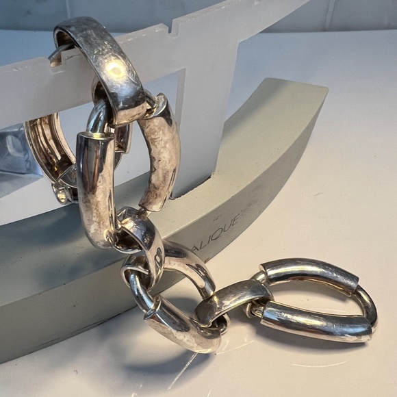 Vintage Grossé Germany Dior Bracelet 925 Silver Heavy Chain Link 1973 - Picture 8 of 14